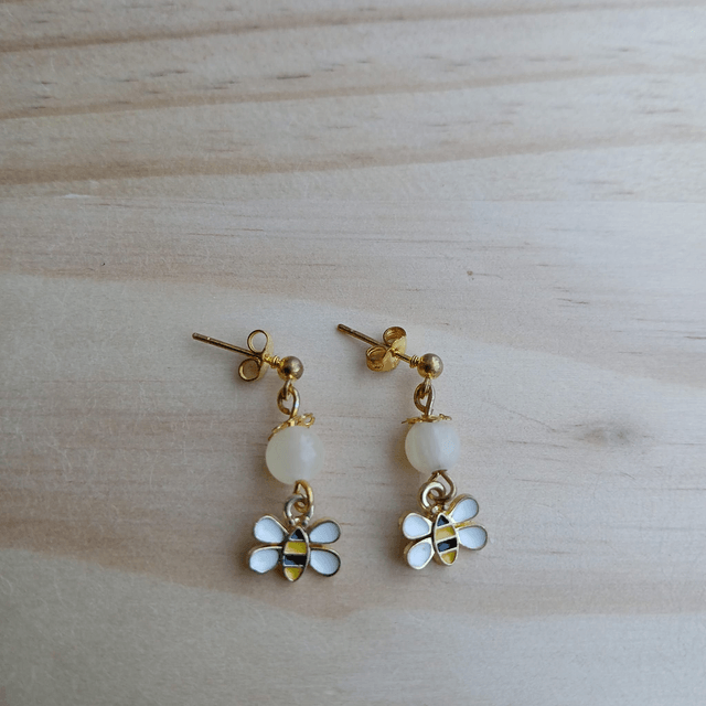 Oorbellen "Honey Bee" met Calciet (3.030)