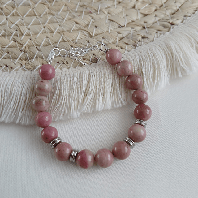 Damesarmband met Rhodoniet  – Balans & Emotionele Kracht  (1.225)