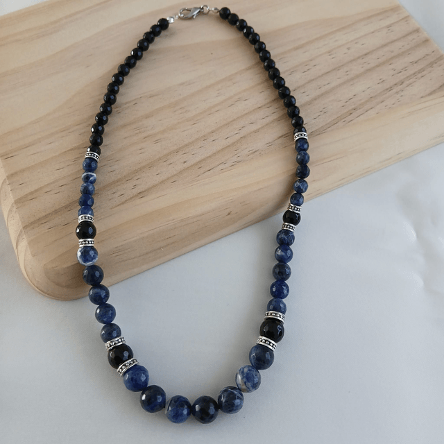 Heren ketting Sodaliet en Onyx (2.018)