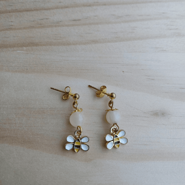 Oorbellen &quot;Honey Bee&quot; met Calciet (3.030)