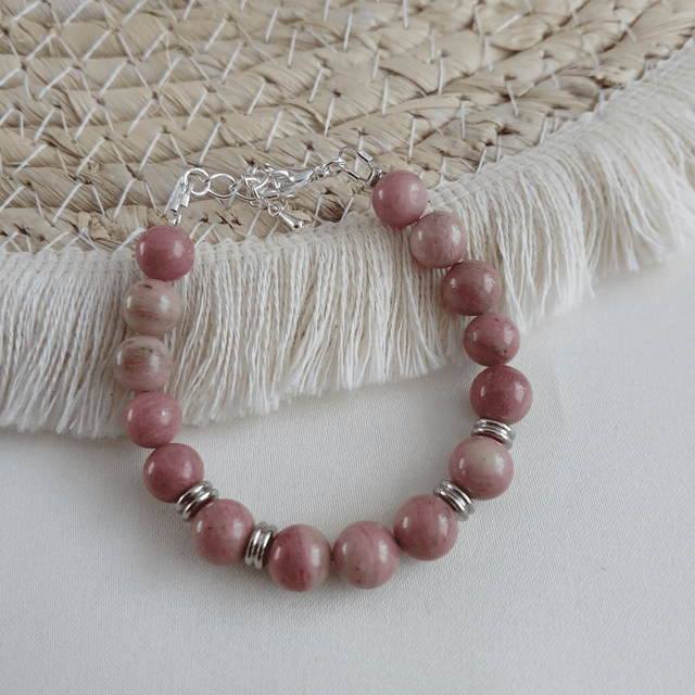 Damesarmband met Rhodoniet  – Balans &amp; Emotionele Kracht  (1.225)