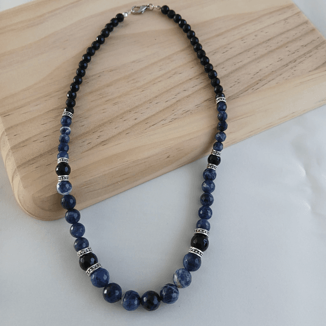 Heren ketting Sodaliet en Onyx (2.018)