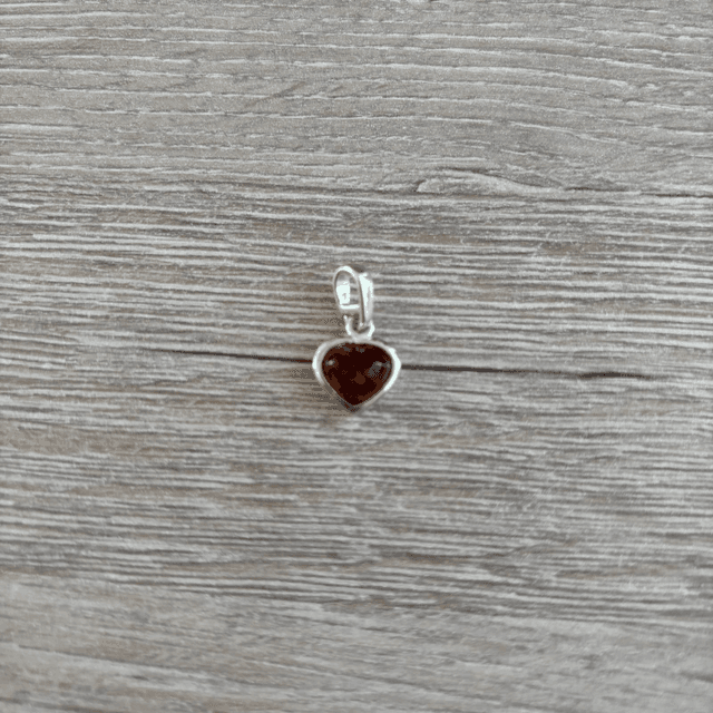 Dames hanger &quot;hart&quot; Barnsteen - 925 zilver (9.023)